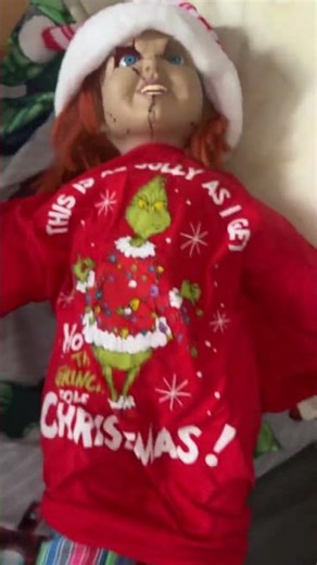 My Chucky doll is ready for Christmas ￼