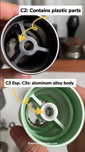 Timemore C2 Vs C3 Manual Coffee Grinder Comparison #coffee #coffeegrinder #timemore #shorts