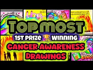 How to draw world cancer day drawing / Project Chart Poster making ideas for competition