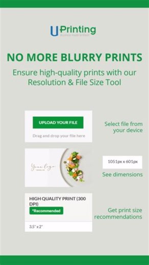 Learn the right resolution and file size to keep your prints sharp and professional! ✅Avoid costly reprints ✅Works for any print project ✅Designed for all skill levels Try our Resolution and File Size Tool today https://ow.ly/EtIr50VaXrJ #UPrinting #PrintLikeAPro #filesizetool | UPrinting | Facebook