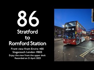 【London Bus 2023】86 Stratford to Romford Station/Front View/East London