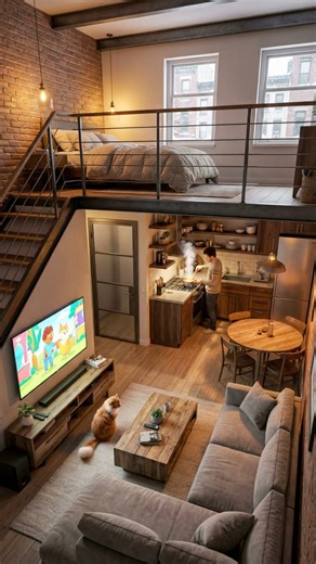 Smart Tiny Loft Apartment | Small Space Interior Design | Compact Living Ideas