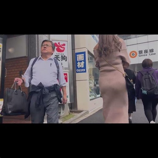 【4K】東京お散歩 ワンピース #backview #散歩