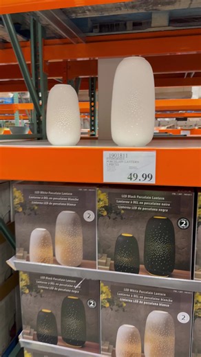Evergreen LED Porcelain Lantern 2-Piece Set at Costco Canada
