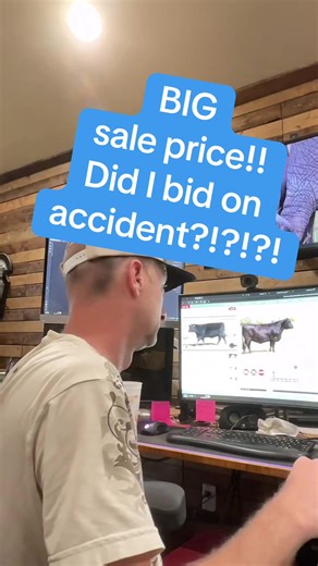 While I was attending a registered black angus #cattle sale online I thought they called my name. 😳 I panicked a little and had to check and see if I accidentally bid on a high priced Lot 1 in the sale. #ranch #farmlife #farmanimals #cow