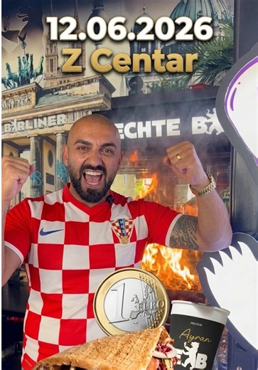 Zagreb postaje Original🐻‍❄️🥙 Čekanju je došao kraj😍 12. lipnja 2026. otvaramo od 12 sati u Z Centar u Zagrebu. Toga dana originalni berlinski döner ayran možete dobiti za samo 1 €. Ponuda vrijedi jednom po osobi i samo do isteka zaliha. Radujemo se vašem dolasku❤️ @Maraş #zagreb #kebap #döner #berlin #hrvatska