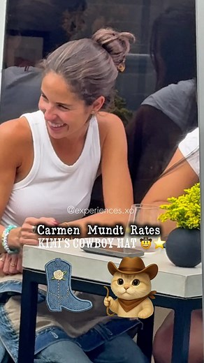 Kimi Antonelli Cowboy Hat Moment with Carmen Mundt — Mercedes Paddock Fun