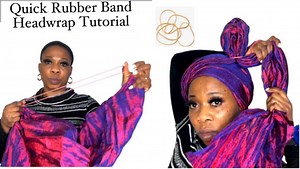 Quick Latest Rubber Band Gele Headwrap Tutorial on Yourself | Deg Beauty