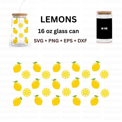 Lemon Svg Files for Cricut | Zesty Fruit Pattern (digital Download) - Etsy