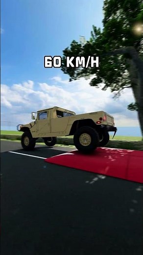 🔥 Speed Bump vs Humvee At Different Speeds - BeamNG.Drive