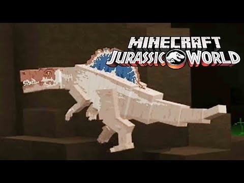 CREO AL ESPINOSAURIO!! NUEVO DINOSAURIO EN EL PARQUE DE DINOSAURIOS JURASSIC WORLD DLC Minecraft