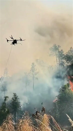 DJI FC100 Cargo Drone Joins Fire Drill – Transforms into Aerial Firefighter.