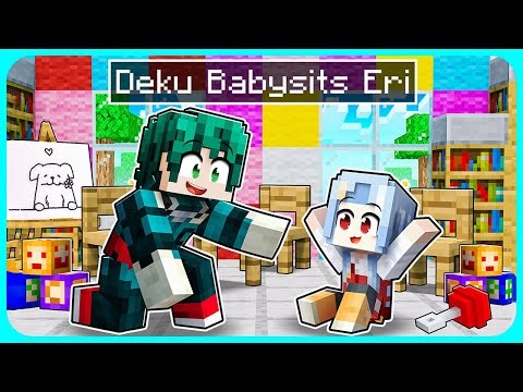 Deku Babysits Eri in Minecraft