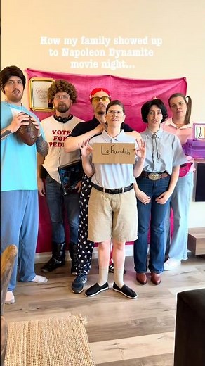 How My Family Showed Up to Napoleon Dynamite Movie Night 😂🍿 #NapoleonDynamite #CostumeParty