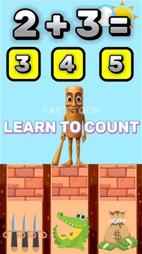 Learn to count 😎 #animation #youtubeshorts #funny #study