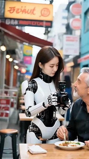 Caught on Camera: Robot Girl & The Mysterious Man 🤖🎥 | #Shorts