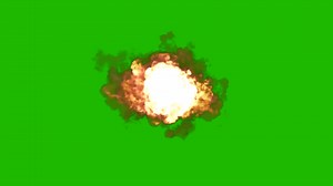 Violent Explosion With Short Duration Fire Stock Motion Graphics SBV-348408204 - Storyblocks