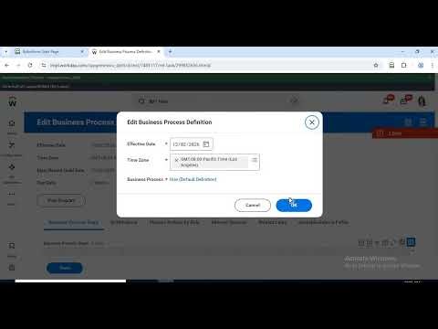 Workday -Business Process Framework