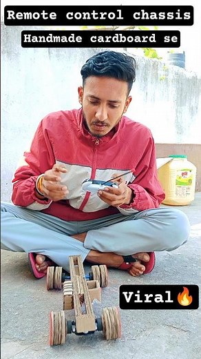 Handmade Cardboard RC Chassis | DIY Project 💯🏆 #Shorts #trending #viral #shortsfeed