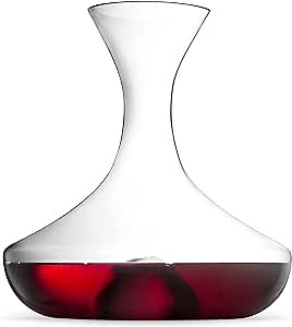 Royalty Art Elegant Crystal Decanter and Wine Carafe, 60.9 oz., Large Aerator for Red and White Wines, Liquor, and Cocktails, Vintage Design with Wide Mouth Opening