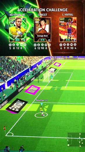 Neymar vs George Best vs Lamine Yamal – Who Has the Fastest Acceleration? #eFootball #PESMobile #efootballmobile #gamingreels #goviral