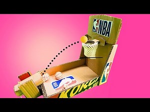 5 Simple Tricks to Make a FUN Mini NBA Basketball Game at Home | Crafty Cardboard