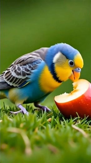 Parrot Eating Fruits 🍎🥭 | Cute Parrot Enjoys Fresh Fruits