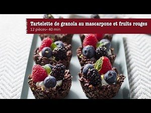 Tartelette de granola au mascarpone et fruits rouges