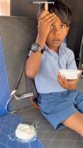 This kid wiped ice cream off his shirt #shortsvideo