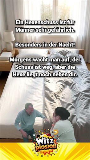 WITZ DES TAGES - Morgens liegt die Hexe noch neben dir 😂🧙‍♀️ #shorts