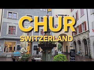 [ 4K ] Chur Old Town Walking Tour on a RainyDay | Switzerland 🇨🇭