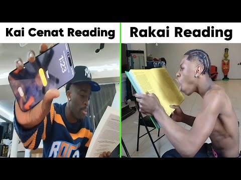 Kai Cenat Reading Book Meme vs Rakai Reading Book
