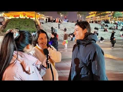 A street interview with 2 beautiful ladies from Brazil and France