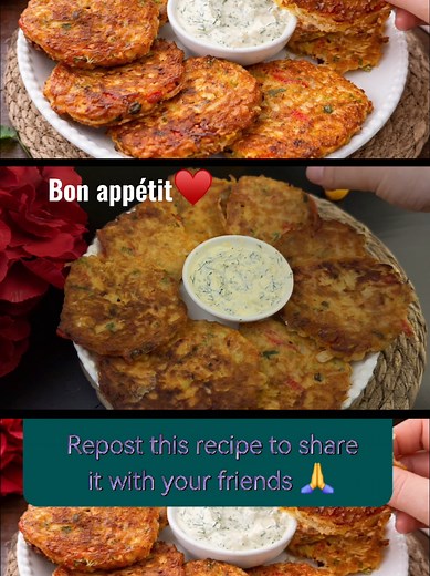 Crispy Cabbage Patties with Garlic Sauce Recipe