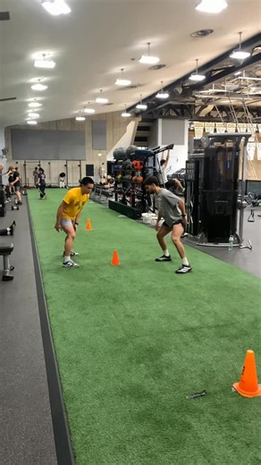 Warrior Recreation on Instagram: "5-10-5 Shuttle Tournament: Trainer Edition! What’s up warriors! 👋🔥 The trainers are stepping up for another round—this time it’s the 5-10-5 shuttle run🏃‍♂️💨 Who do you think you could beat? Tag your matchup in the comments 🖤💛 #warriorrec #goblackgogold #moveplaysucceed #uwaterloo"