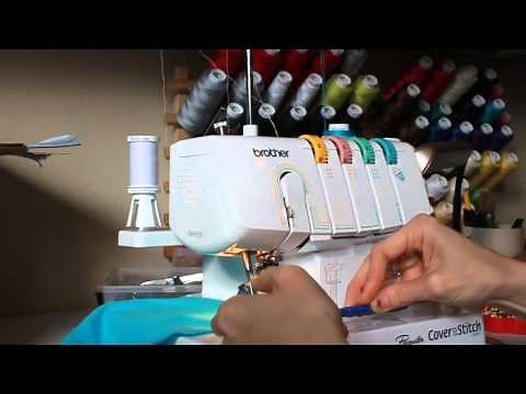 How to remove fabric from a Brother 2340CV Coverstitch machine
