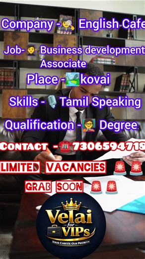 Urgent Hiring | Business Development Associate – Coimbatore