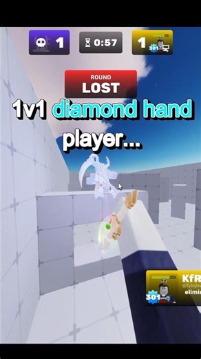 1v1 diamond hand player... #rivals #roblox #gaming #shorts #fyp