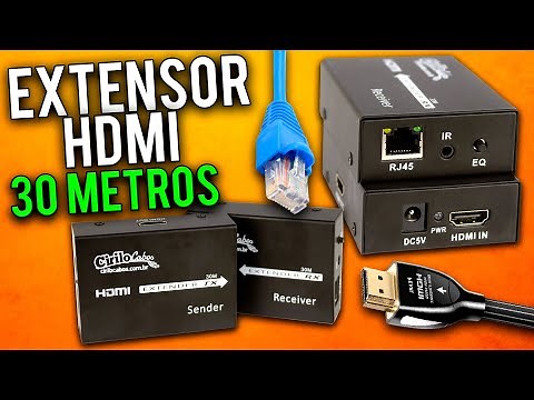 Extensor HDMI 30 metros | Como ampliar o sinal HDMI com o Cabo de Rede