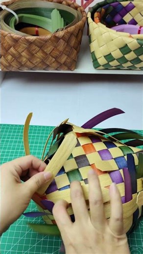 Super Easy DIY Colorful Basket Steps #diy #handmade #craft