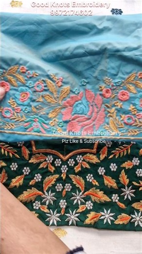 Computer work blouse designs #blousework #goodknotsembroidery #embroideryblouse