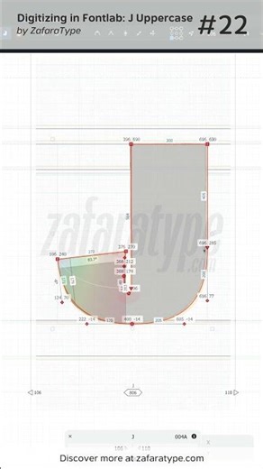 From Sketching to Digitizing: Designing the 'J' for Gargenic Font #Shorts #Font #FontLab #Typography