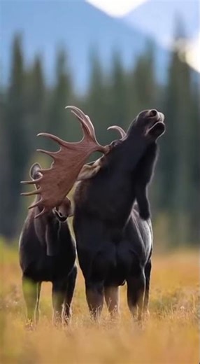 Male Moose Calling in the Wild Powerful Moose Vocalization#moose #moosecall #wildlife #animalshorts