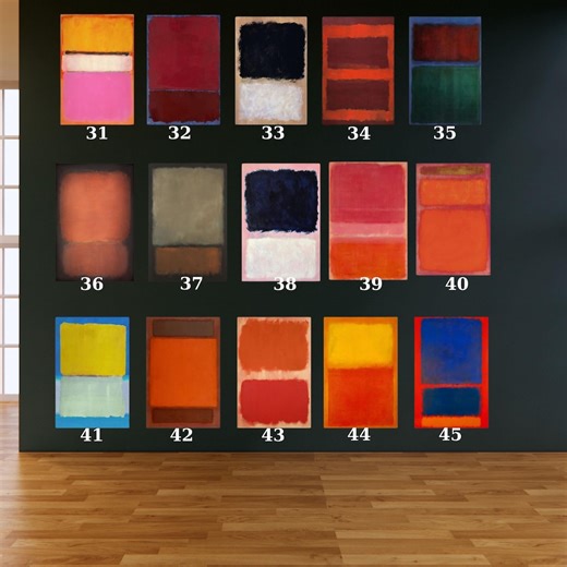 Set of 3 Mark Rothko Reproduction Canvas Prints, Modern Abstract Wall Art - Etsy UK