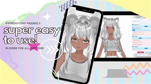 Customizable Live2d Vtuber Model V.1, Premade Vtuber, Fully Rigged, Vtube Studio, Commercial Use! (ready to Use) - Full Body Vtuber Model - Etsy