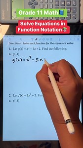 26K views · 807 reactions | Grade 11 Math: Solve Equations in Function Notation #GenMath #math | Prof Math Wizard | Facebook