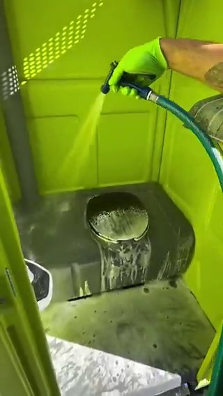 It turns out that cleaning a portable toilet is quite easy