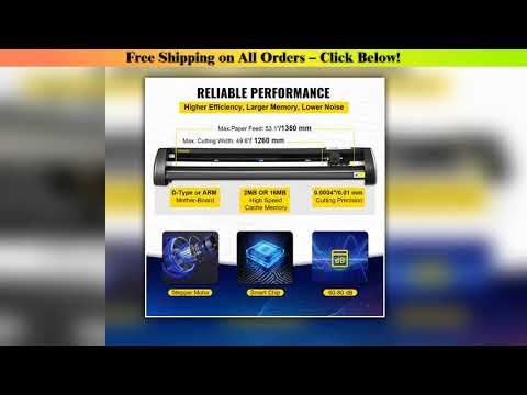 SucceBuy 53Inch Vinyl Cutter Plotter Machine 1350mm Vinyl Cutting Plotter Signmaster LCD Screen