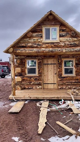 Fresh out of the cabin factory! Taking orders! Find us on Facebook at Pioneer Log Cabins & Structures! #cabinsforsale #cabin #rustic #wildwest #oldwest #loft #huntingcabin #sidehustle #investment #airbnb #vrbo