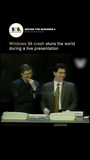 Windows 98 crash stuns the world during a live presentation